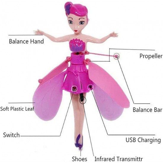 Flying Fairy Dolls for Girls Flying Doll Girls Gift Flying Toys for Kids Princess Doll